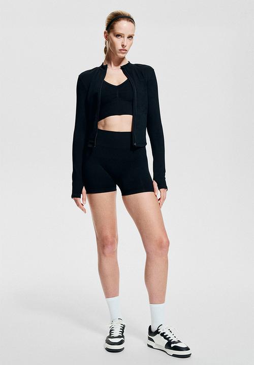 H&M - Seamless sports jacket with drymove™ - black