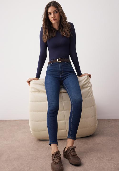 Trendyol - High Waist Skinny Jean - Blue