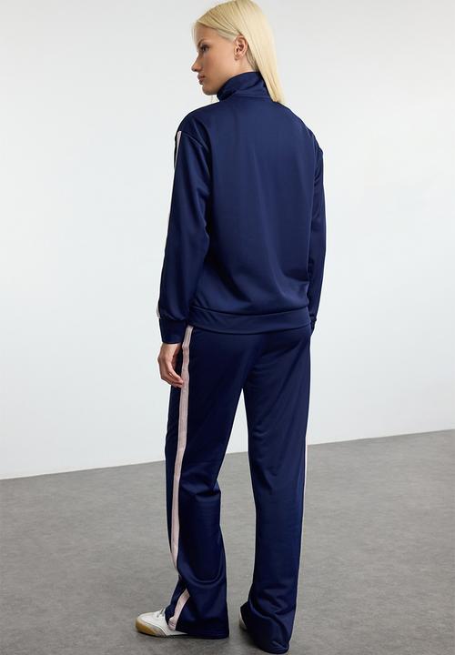 Trendyol - Knitted Tracksuit Set - Navy Blue