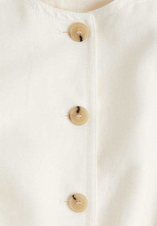 H&M - Linen-blend blazer - cream
