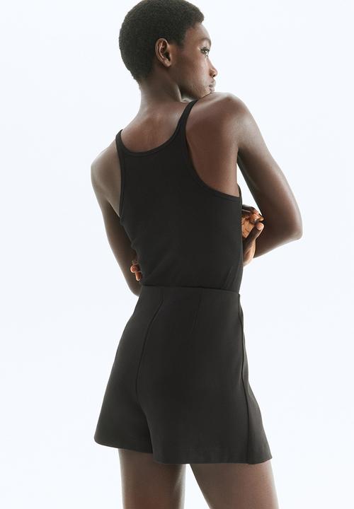 H&M - Button-front skort - black