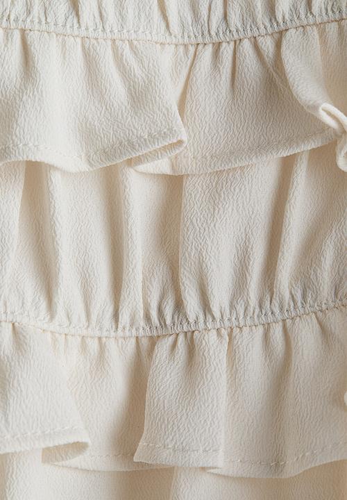 H&M - Frill-trimmed strappy top - white
