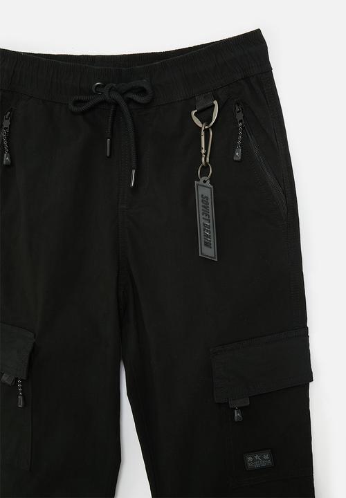 SOVIET - Boys cotton cargo pants - black