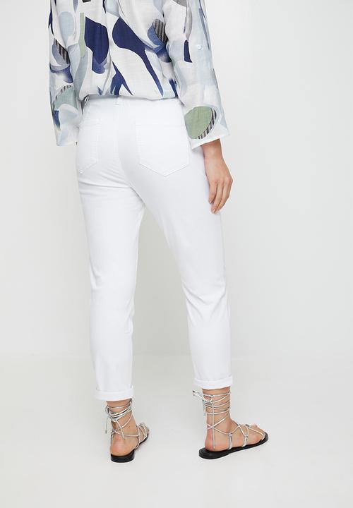 Stella Morgan - Drawcord elasticated jogger  - overdye white