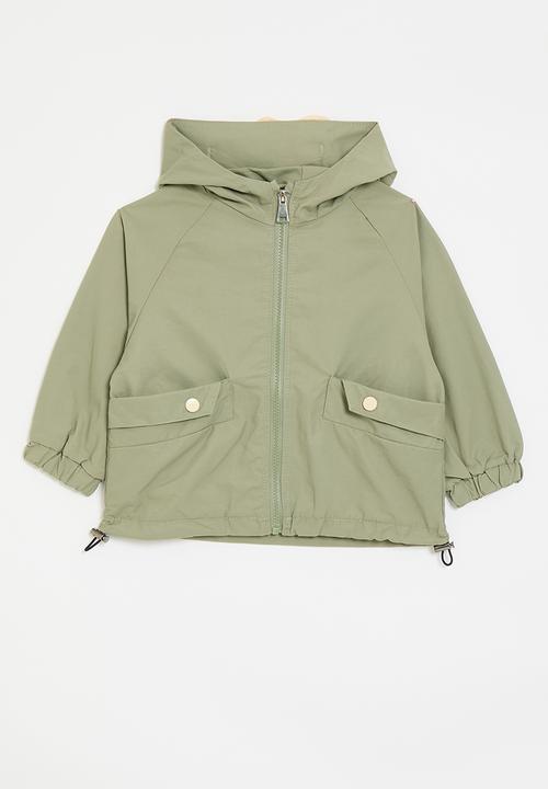 Pop Candy - Novelty hood jacket - laurel green/beige