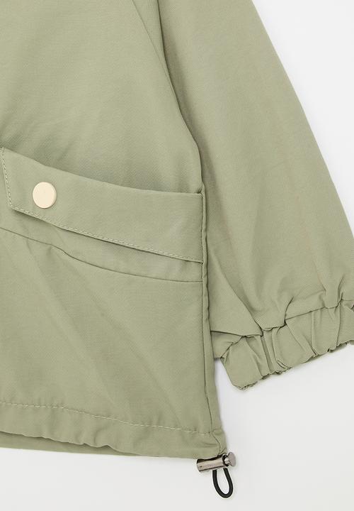 Pop Candy - Novelty hood jacket - laurel green/beige