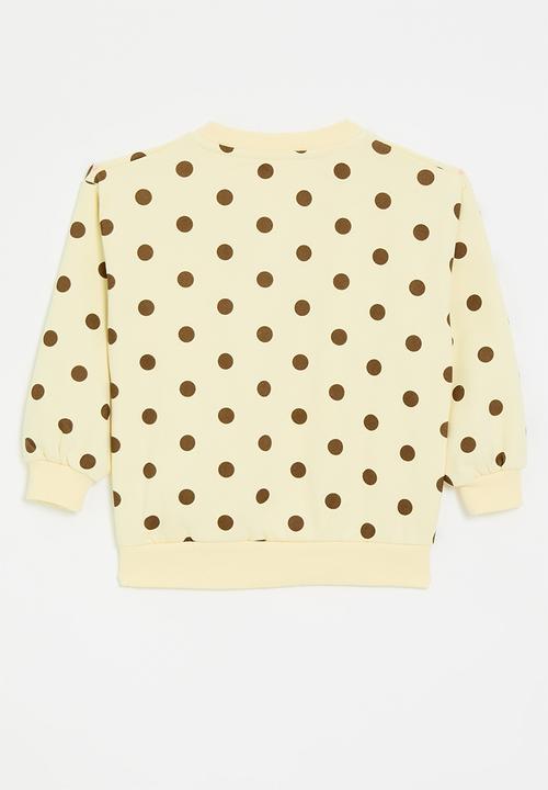 Pop Candy - Polka dot sweatshirt - light yellow
