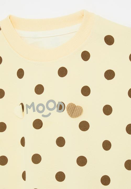 Pop Candy - Polka dot sweatshirt - light yellow