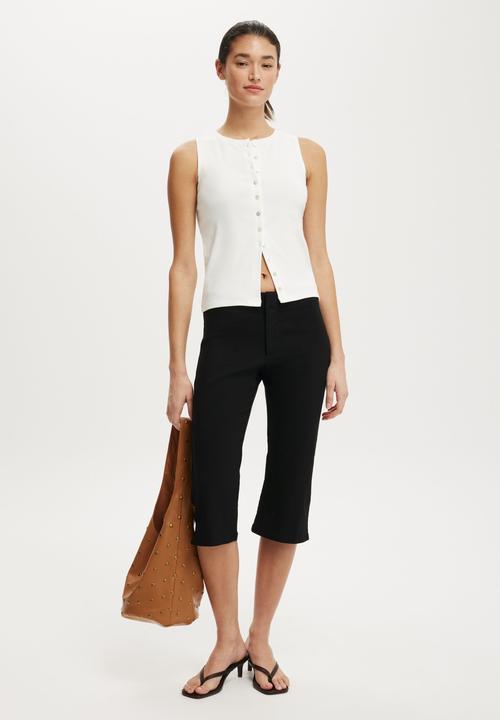 Cotton On - Bailey button detail vest - vintage white