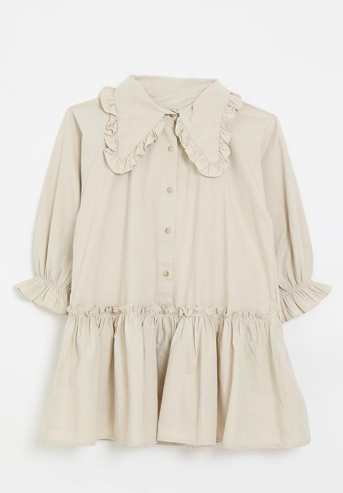Pop Candy - Peterpan collar dress - beige