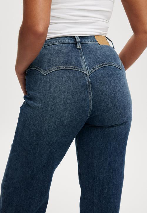 Cotton On - Curvy Stretch Wide Jean - Deepwater Blue/Western