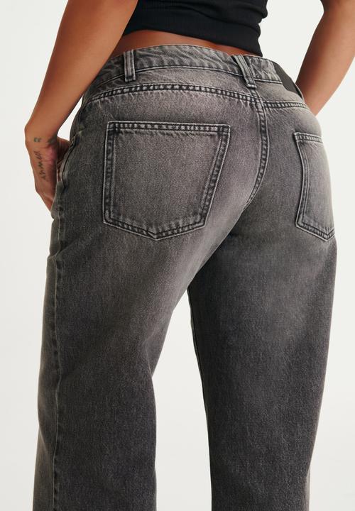 Cotton On - Curvy low rise straight jean - domino black