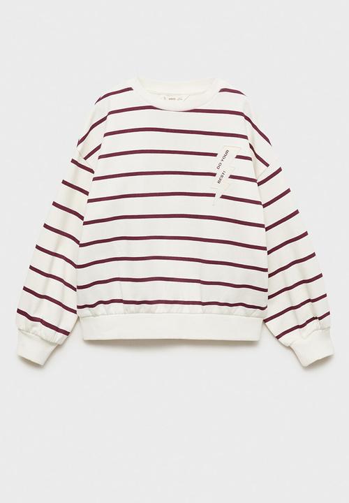 MANGO - Sweatshirt rayo - dark red