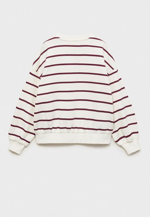 MANGO - Sweatshirt rayo - dark red