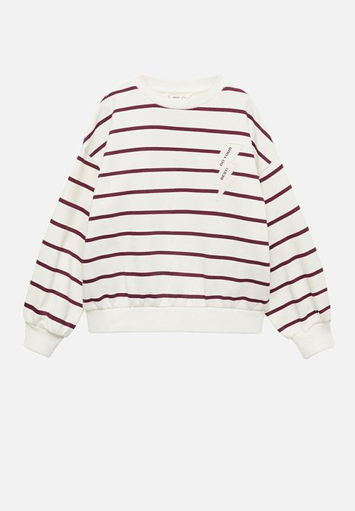 MANGO - Sweatshirt rayo - dark red