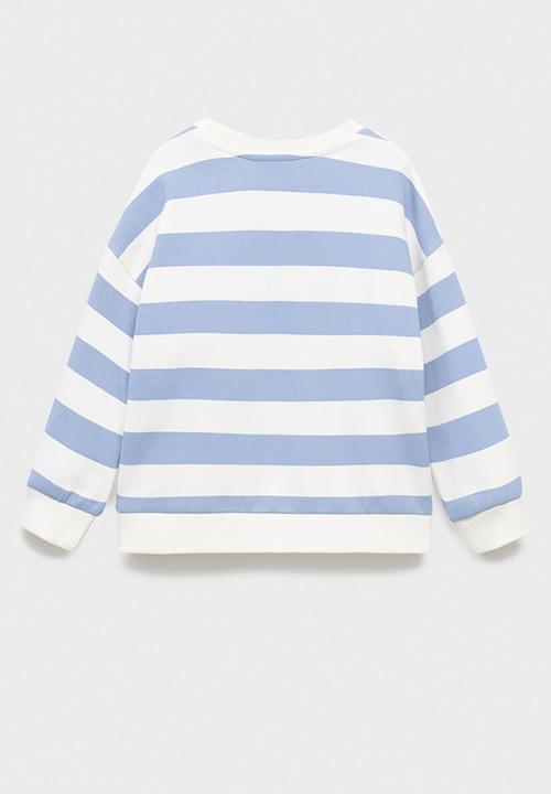 MANGO - Sweatshirt rayas - medium blue