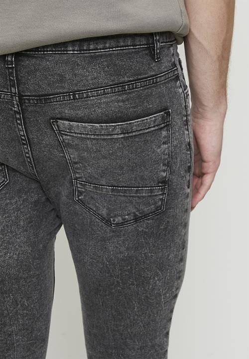 Brave Soul - Super Skinny Fit Denim Jean Acid Wash - Long Length