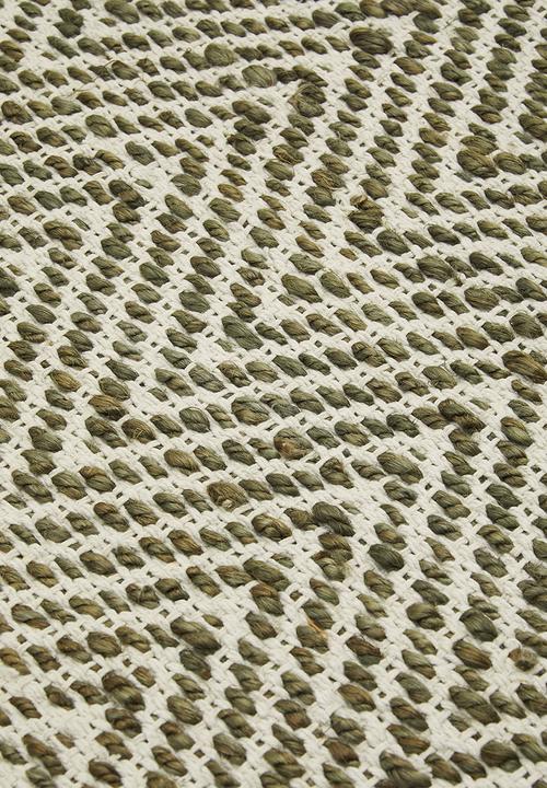 Sixth Floor - Handwoven Chevron Jute Durrie Olive