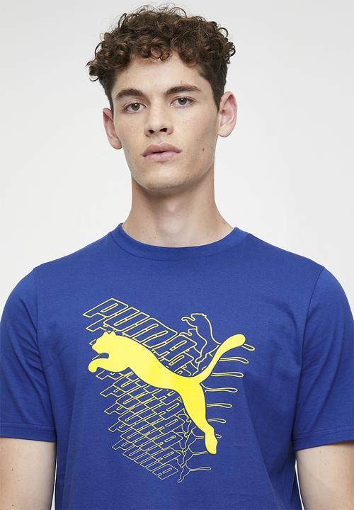 PUMA - Graphics cat tee - cobalt glaze