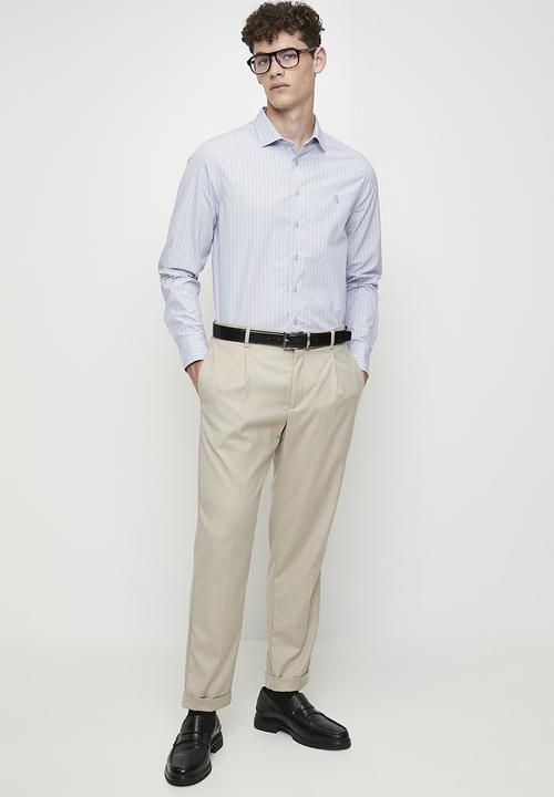 Pringle of Scotland - Gabriel long sleeve tailored shirt - blue