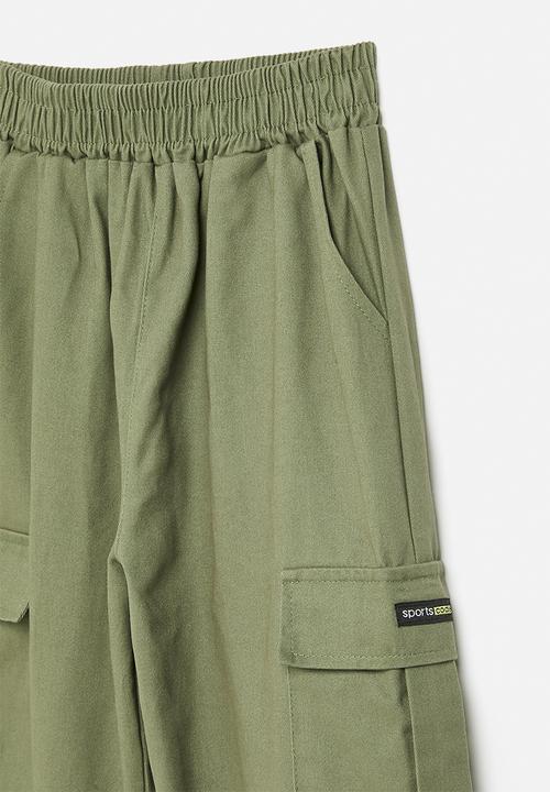 Pop Candy - Utility joggers with flap pockets - khaki green