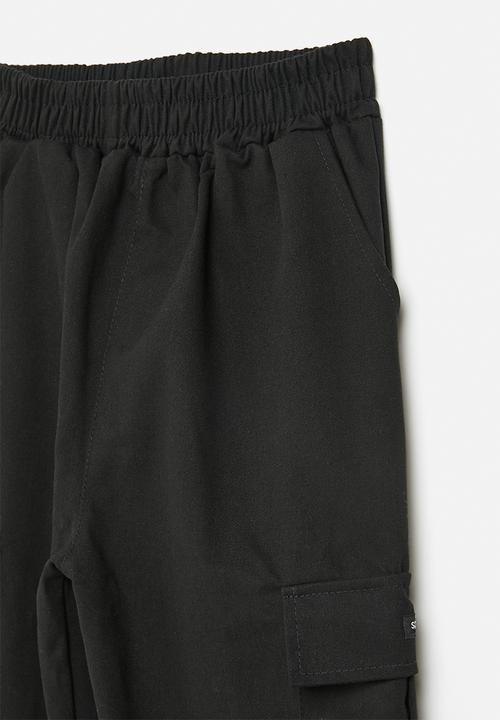 Pop Candy - Cuffed utility joggers - black
