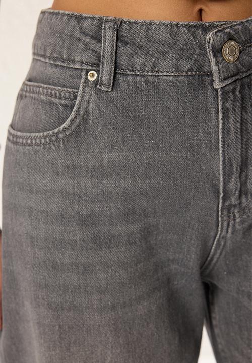 Trendyol - Low Waist Loose Baggy Jeans - Grey