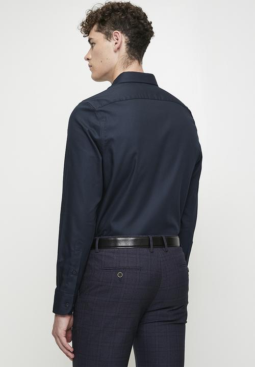 Pringle of Scotland - Pringle tim long sleeve tailored shirt - navy