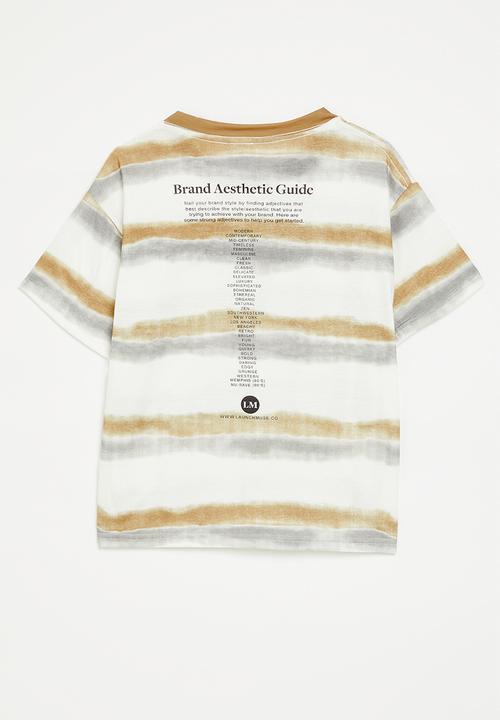 Pop Candy - Slogan crew neck tee - multi neutral/progress