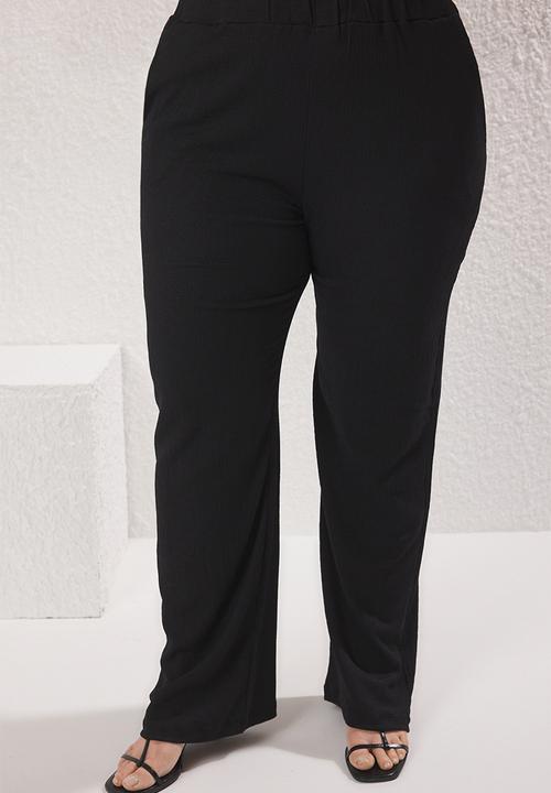 Trendyol - Plus size flexible wrap suit - black
