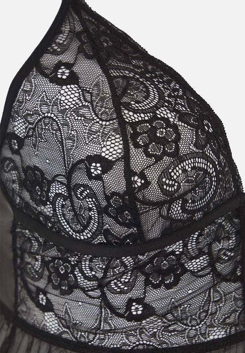 Trendyol - Plus size lace babydoll - black