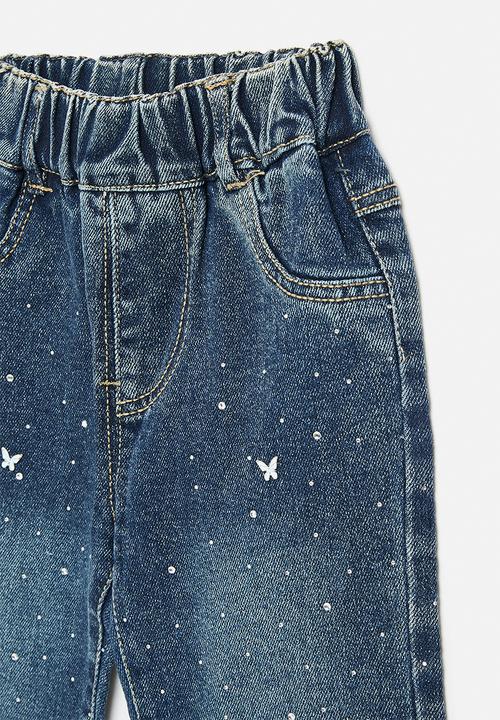Pop Candy - Rhinestone denim jeans - blue