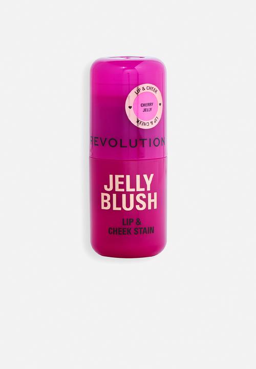 Revolution - Jelly Blush Stick Lip and Cheek Stain Cherry Red - Cherry Red