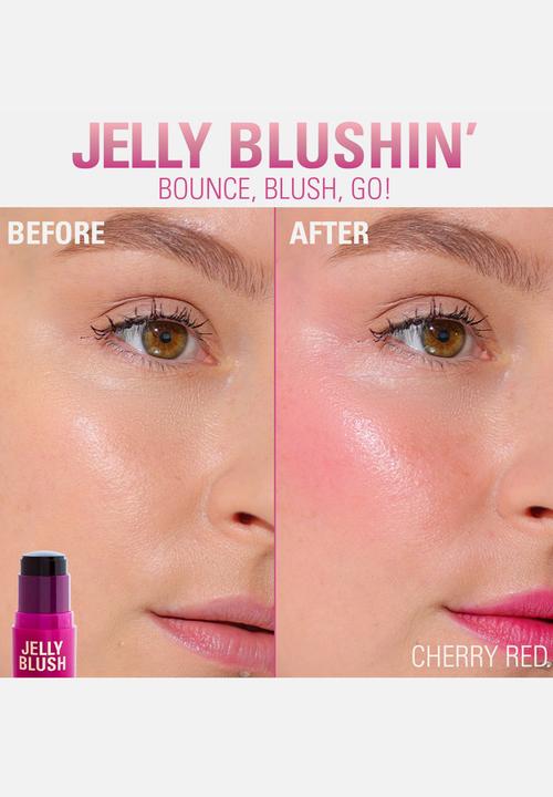Revolution - Jelly Blush Stick Lip and Cheek Stain Cherry Red - Cherry Red