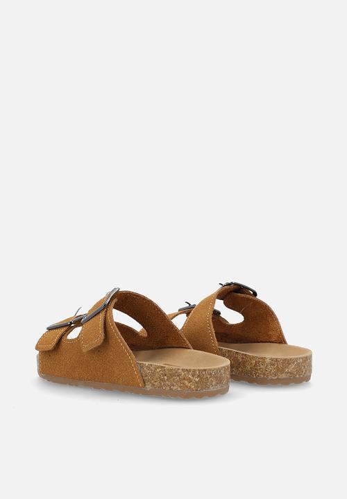 Pop Candy - Platform  twin strap sandals- brown