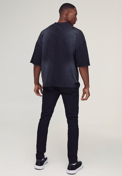 boohooMAN - Skinny Stretch Jean - True Black