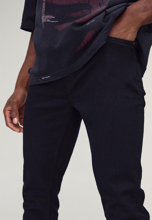 boohooMAN - Skinny Stretch Jean - True Black