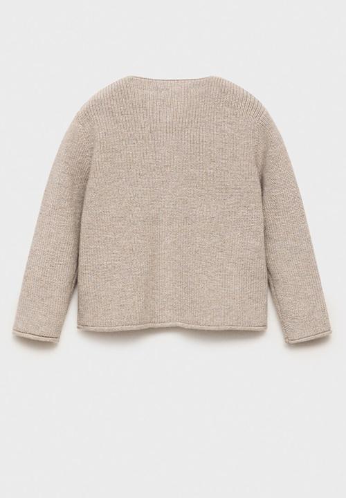 MANGO - Cardigan chesterc - light beige