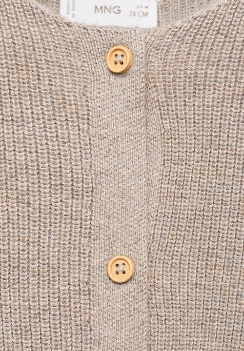 MANGO - Cardigan chesterc - light beige