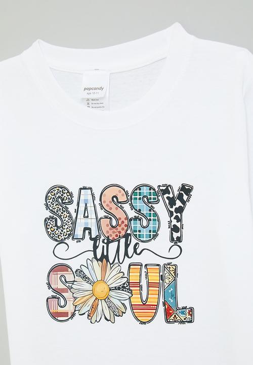 Pop Candy - Slogan tee - white/sassy soul