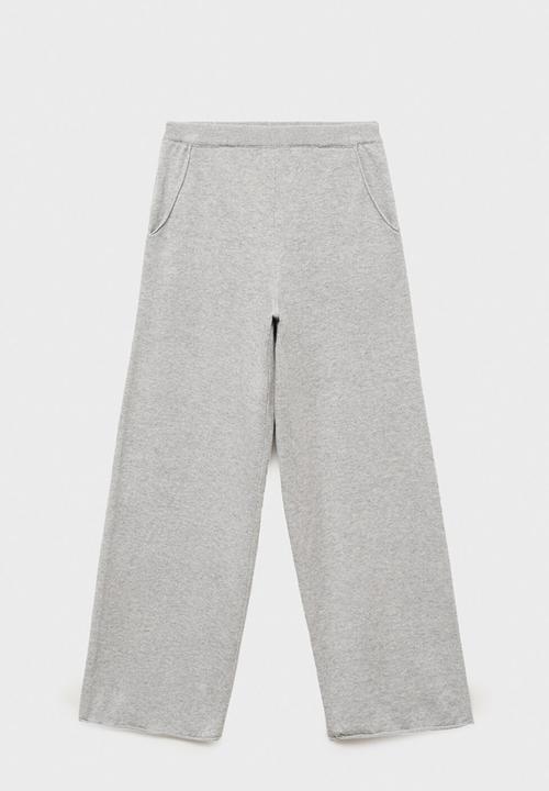 MANGO - Trousers megan - light pastel grey