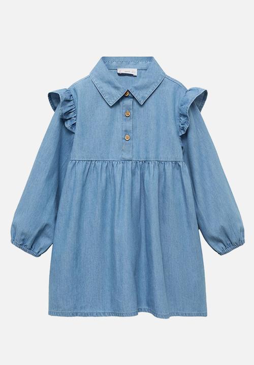 MANGO - Dress simona - open blue