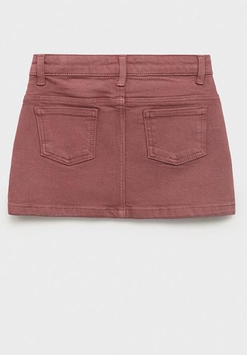 MANGO - Skirt sandy - dark red