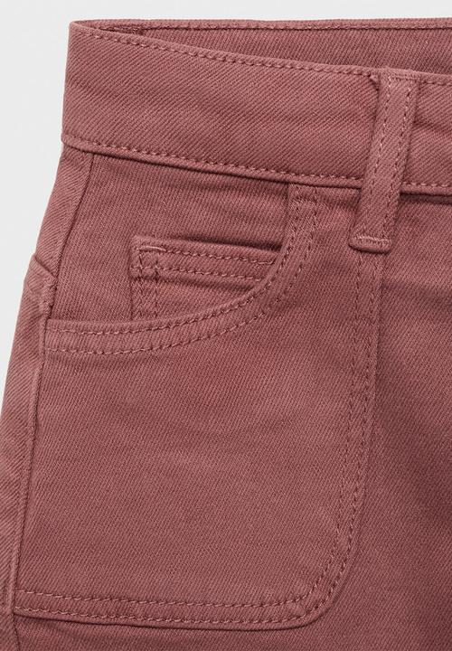 MANGO - Skirt sandy - dark red
