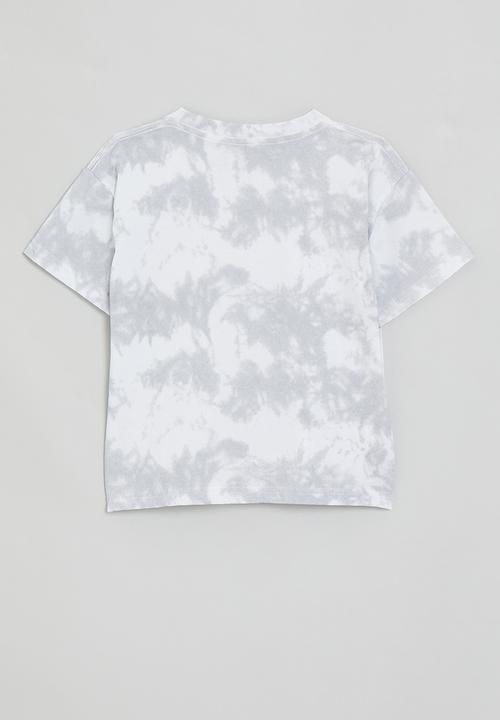 Pop Candy - Tie dye tee - white/ash grey