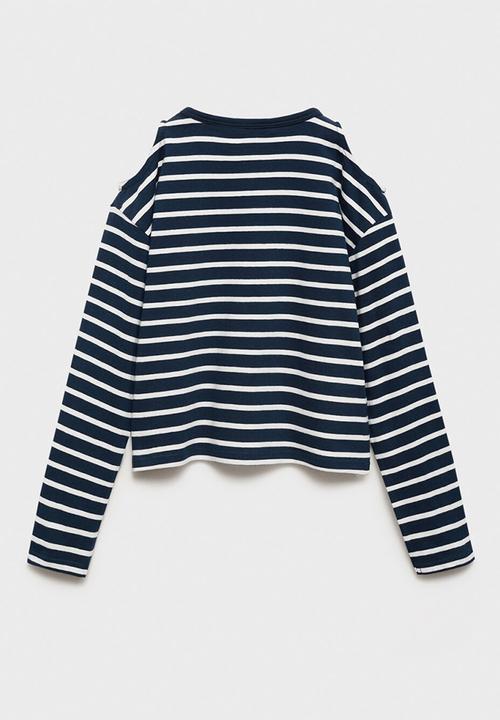 MANGO - T-shirt cutout - navy