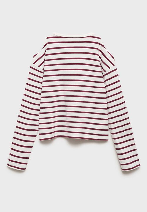 MANGO - T-shirt cutout - dark red
