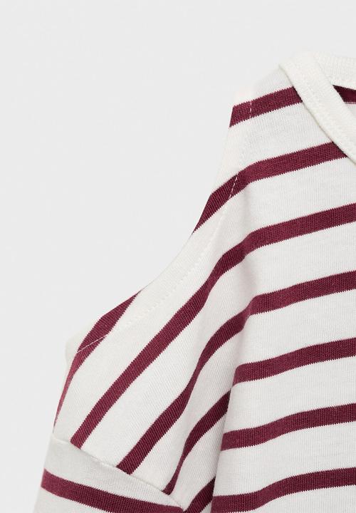 MANGO - T-shirt cutout - dark red