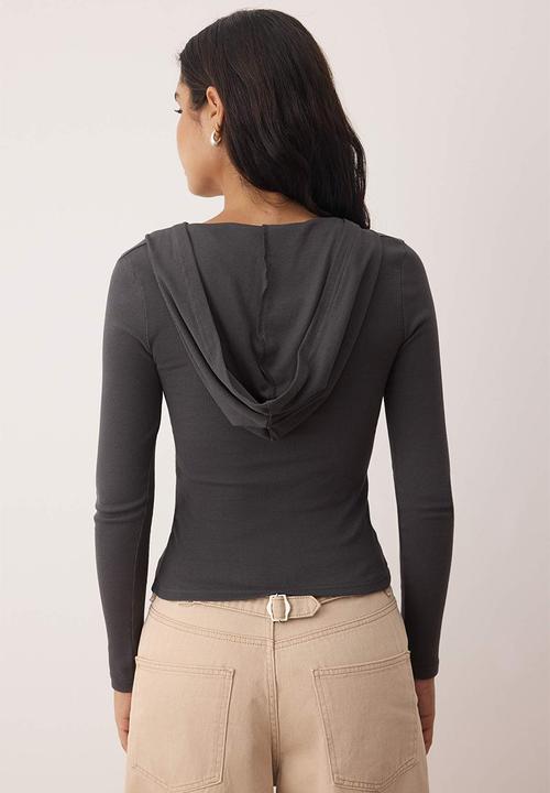Trendyol - Ribbed Button Fitted/Slim Fit Knitted Blouse - Black