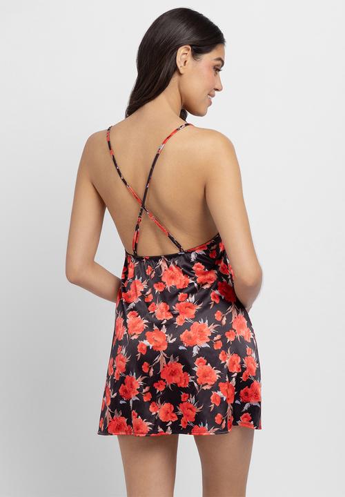 DORINA - Anahi-floral dress - black